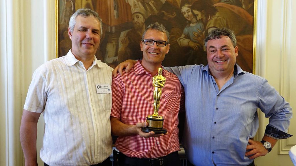 Filmclubvorstand mit Gerd Nefzer und Oscar